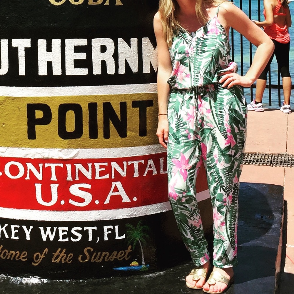 EUC Old Navy Tropical Jumpsuit